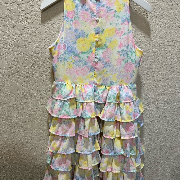 Janie and Jack pastel floral dress size 12 - Picture 4 of 5